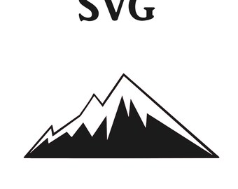 Berg SVG-fil, SVG-filer för Cricut, Svg-filer för Silhouette, Digital nedladdning, Svg-design, Cricut-filer, berg svg, bergsfil