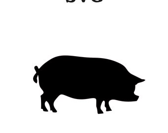 Pig SVG file, SVG files for Cricut, Svg files for Silhouette, Digital Download, Svg Design, Cricut files, farm svg, pig file, pig silhouette