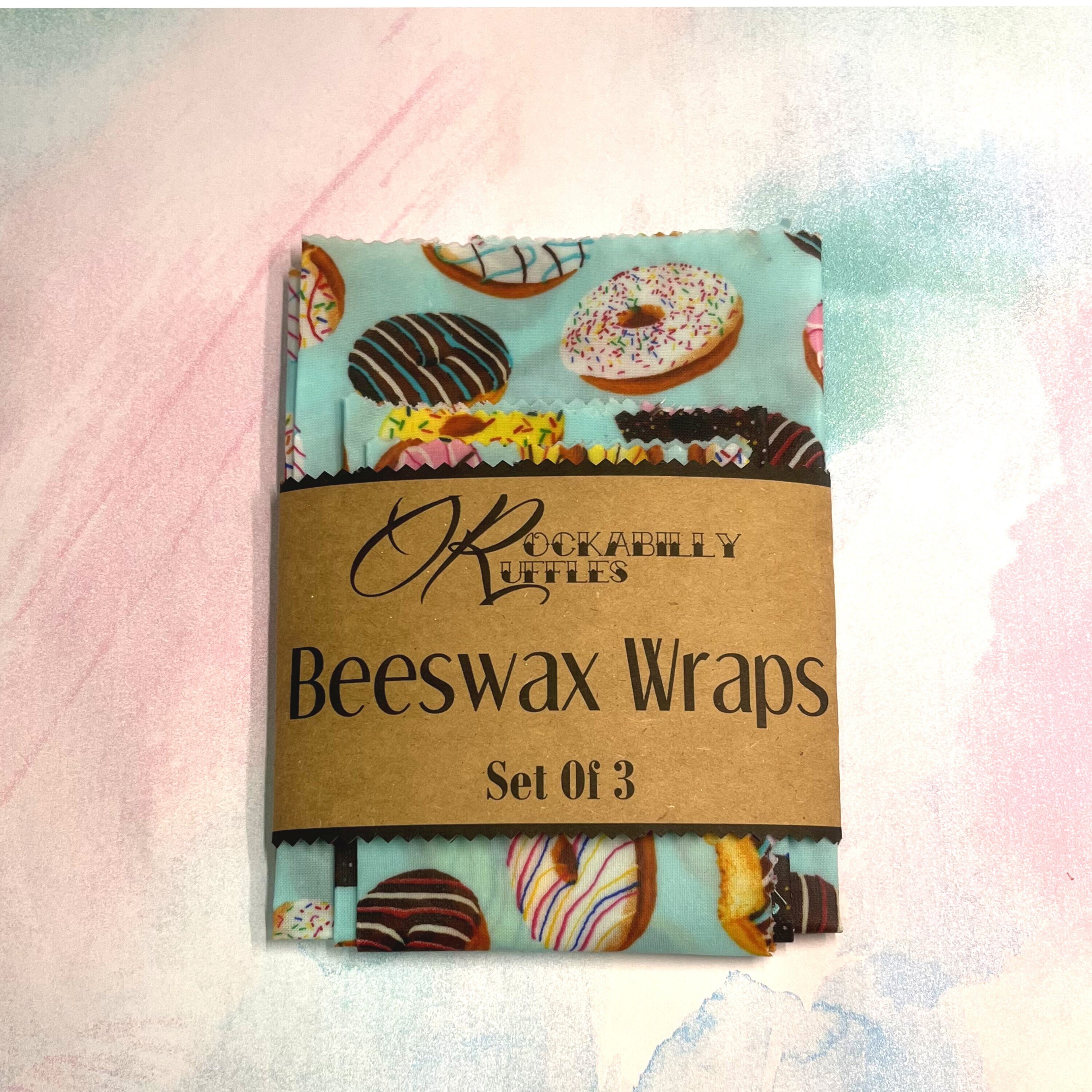 3 PACK Beeswax Food Wrap Natural Organic Beeswax Wraps 