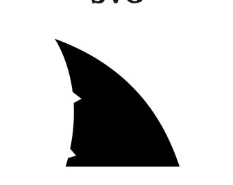 Shark Silhouette SVG, Beach Vector Clipart (Instant Download)
