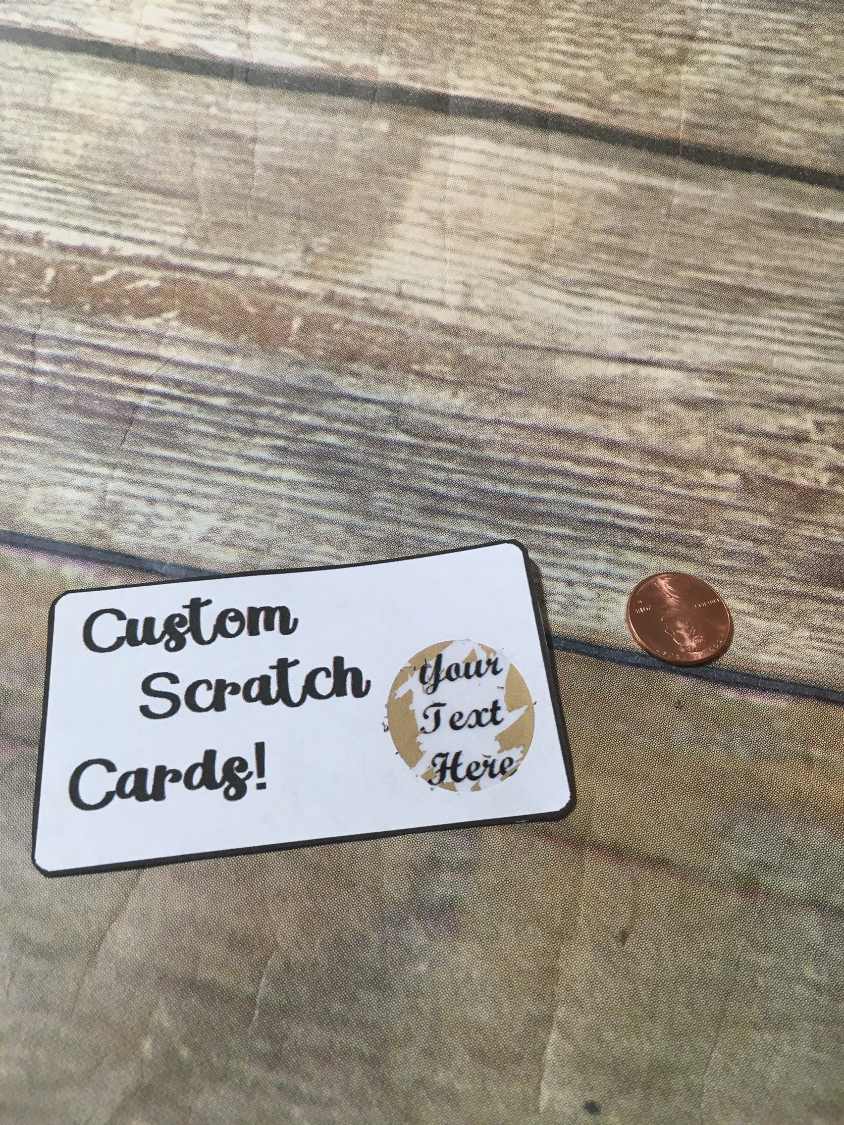 Custom Scratch Cards Etsy