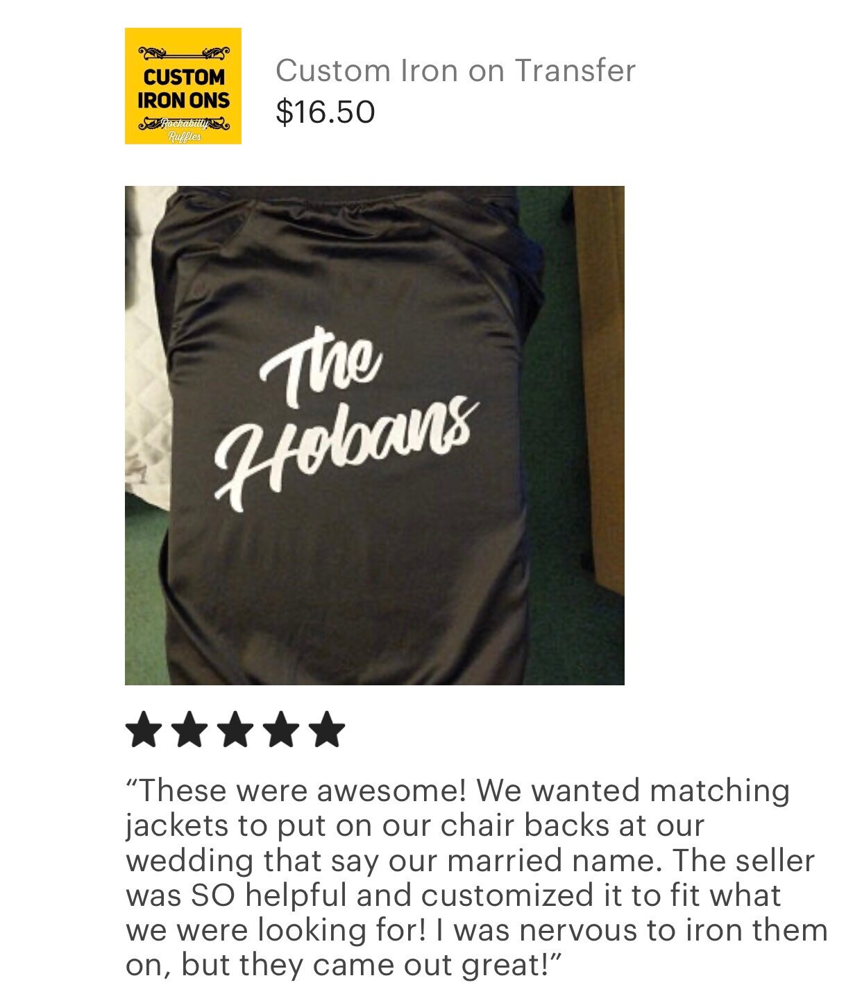 Custom Iron on Transfer Etsy