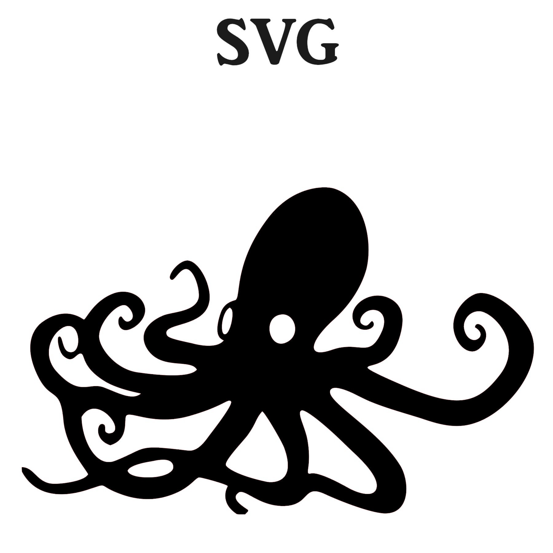 Octopus Svg Octopus Silhouette Svg Octopus Svg Sea Creatures Svg ...