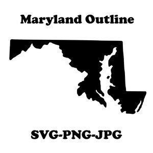 Maryland Svg, Maryland, Maryland Outline Svg, Maryland State Svg, State Svg, Silhouette Svg, Png, Jpeg, Jpg, Maryland Clipart