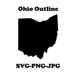Ohio Svg, Ohio, Ohio Outline Svg, Ohio State Svg, State Svg, Silhouette Svg, Jpeg, Jpg, Ohio Clipart