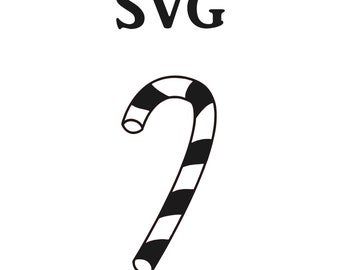 Candy Cane SVG fichier, fichiers SVG pour Cricut, fichiers Svg pour Silhouette, Téléchargement numérique, Svg Design, fichiers Cricut, Svg de Noël, canne à sucre