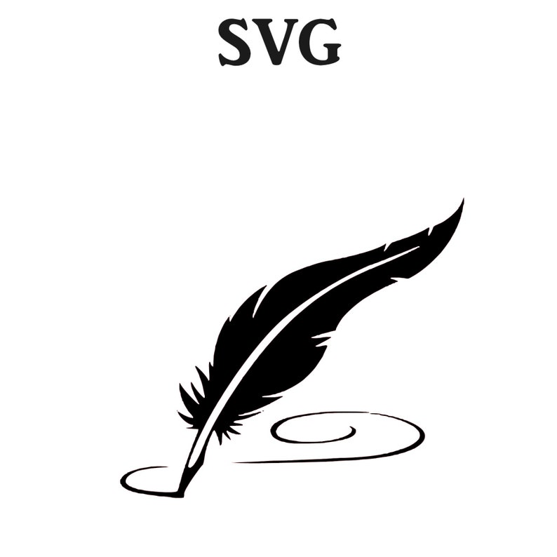 Quill Svg Quill Pen Svg Writing Svg Quill Clipart Feather Etsy