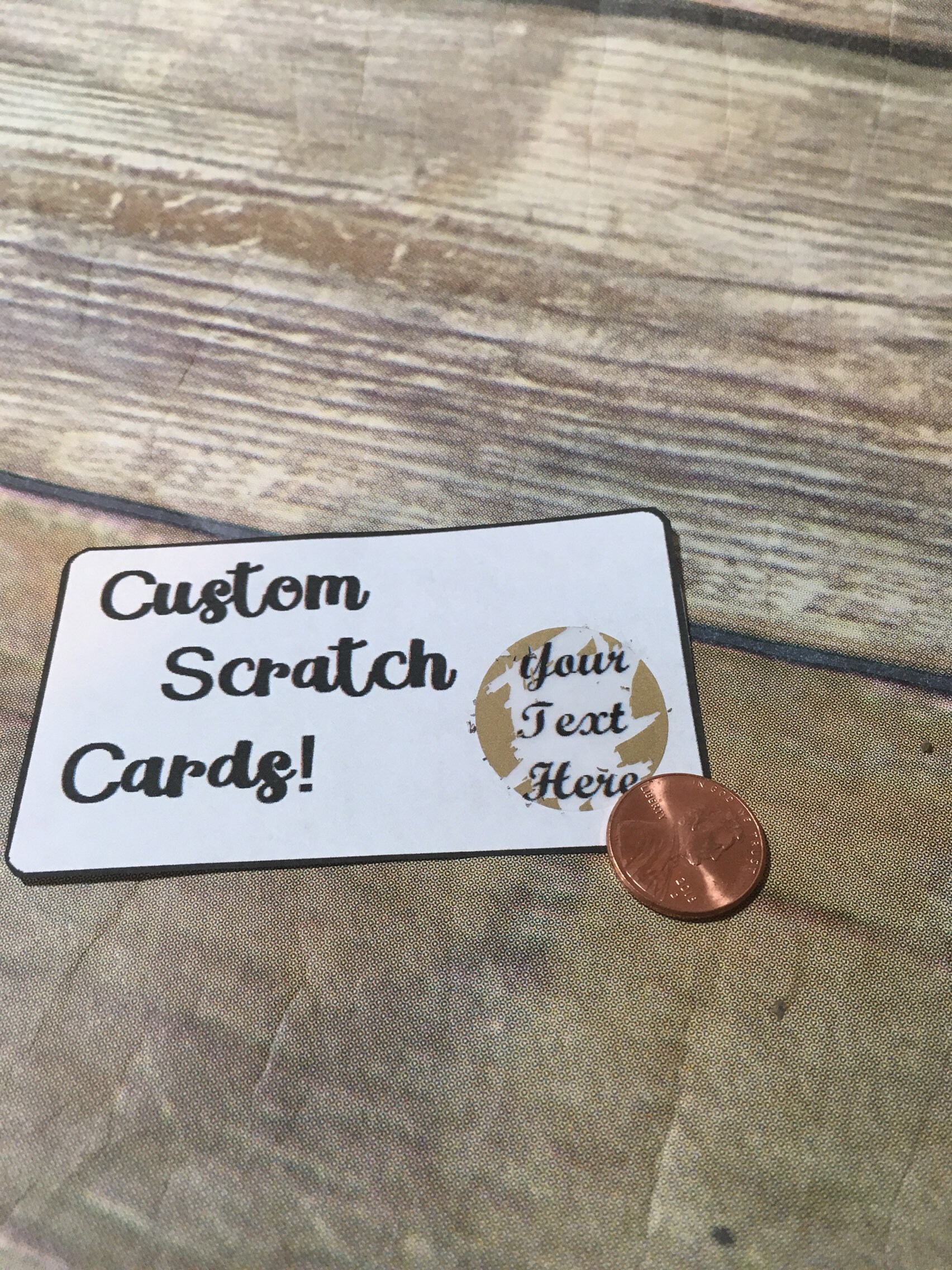 Custom Scratch Cards Etsy