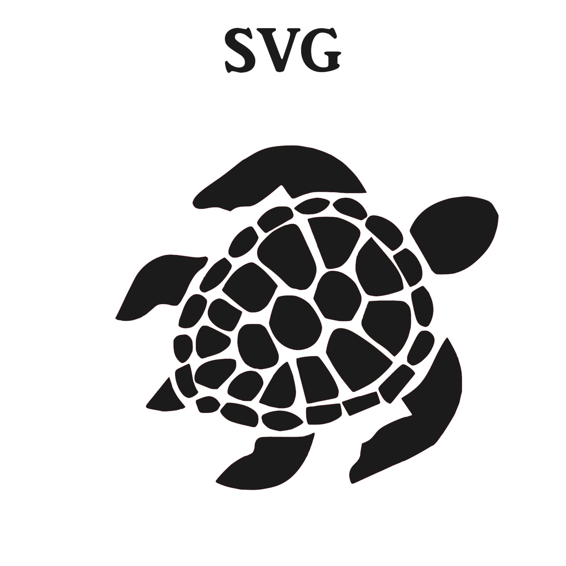 Sea Turtle Decal SVG