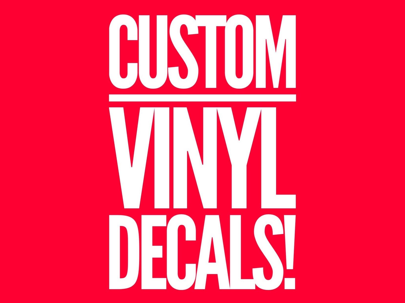 Custom vinyl decals