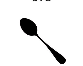 Spoon SVG file, SVG, SVG files for Cricut, Svg files for Silhouette, Digital Download, Svg Design, Cricut files, spoon design