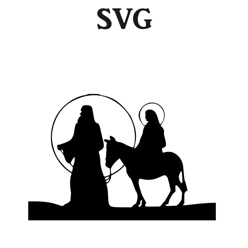 Mary and Joseph Silhouette - Etsy