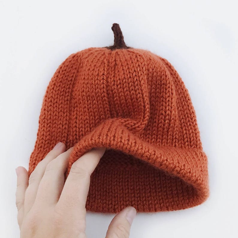 Pumpkin hat Knit pumpkin hat Thanksgiving hat Baby pumpkin hat Halloween hat photo prop Fall hat Knit baby pumpkin hat Autumn hat