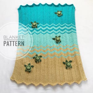 Sea turtle blanket, knit sea turtle blanket pattern, Sea turtle blanket pattern, Turtle blanket pattern, knit turtle, PATTERN ONLY