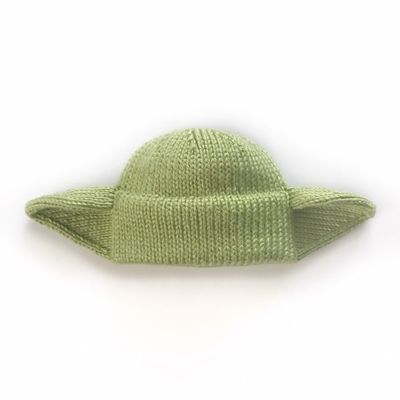Green Knit Hat with Ears Rat Ear Flap Beanie Green - 100% Lambswool Winter Hat  main image 4
