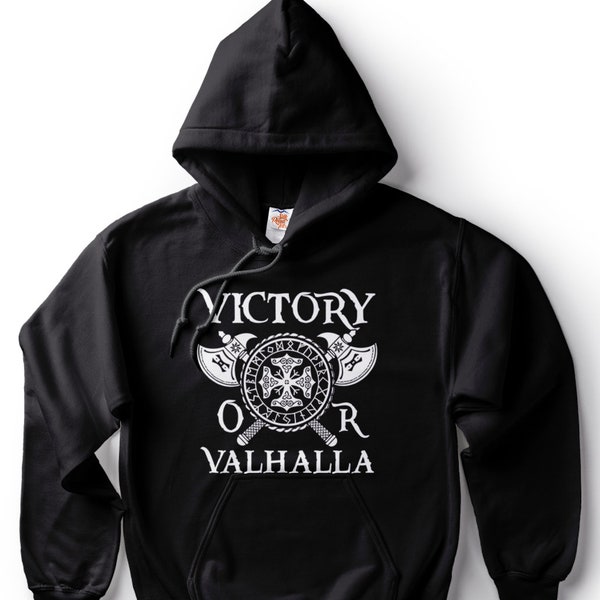 Viking Hoodie Gift For Viking Victory Or Valhalla Hooded Fleece Sweatshirt