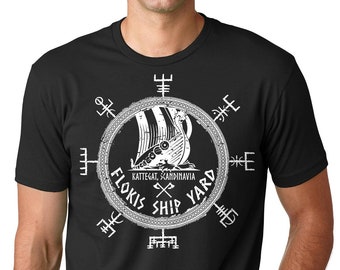 Flokis Ship Yard Hommes Unisexe Vikings Ragnar Lothbrok Lagertha Floki T-Shirt Cadeau Flokis Ship Yard Hommes Unisexe Vikings Ragnar Lothbrok Lagertha Floki T-Shirt Cadeau