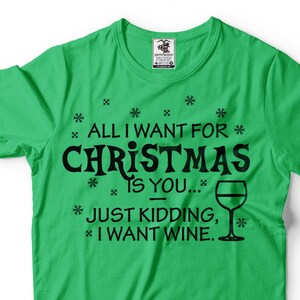 Weihnachten T-Shirt Lustige Weihnachtsfeier Lustiges Wein trinken T-Shirt