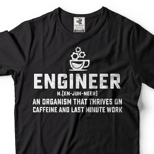 Engineer T-Shirt Engineer Noun Coffee Funny Occupation Graphic Tee Shirt