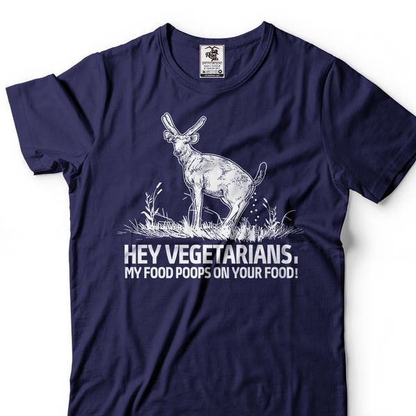 Vegetarian T-Shirt Funny Anti Vegetarian Graphic Humor Sarcastic Tee Shirt