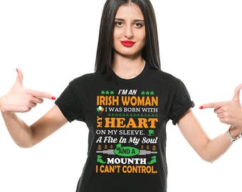 Irish Woman T-Shirt Funny St Patrick's Day Drinking Irish Pub Tee Shirt