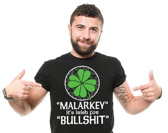 St Patrick's Day T-Shirt Shenanigans Funny Malarkey Irish Drinking Party Shamrock Tee Shirt