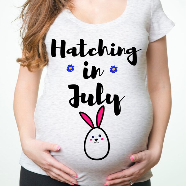 Maternity T-Shirt CUSTOM Pregnancy Easter Tee Shirt Funny Birth Announcement True Maternity Top