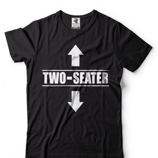 Zwei Sitzer T-Shirt lustige Erwachsene cooles Geschenk für ihn Geburtstag Geschenk T-Shirt