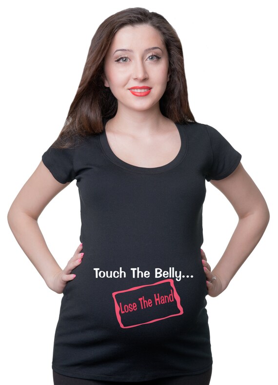 Touch the Ventre Perdre la main maternité grossesse T-Shirt Funny MATERNITY Tee 