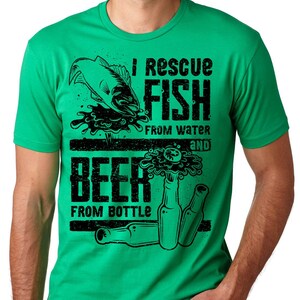 Fishing T-Shirt Funny Fishing Tee Shirt Fishing Beer Shirt Gift For Fisherman