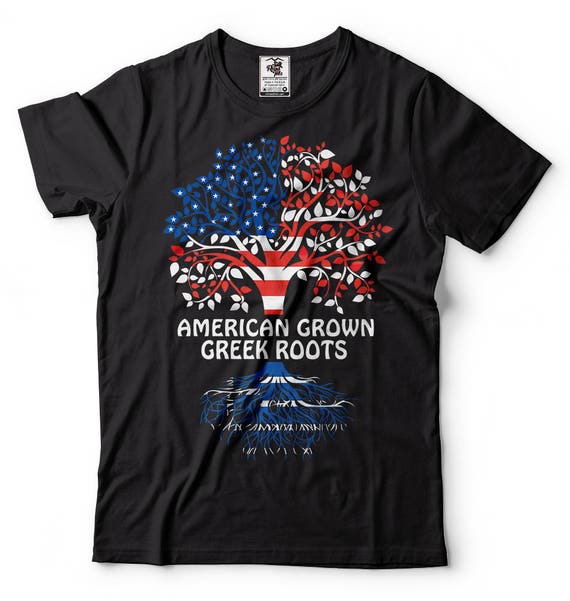 Greece T-Shirt American Grown Greek Roots. Greece T-Shirt American Grown Greek Roots.