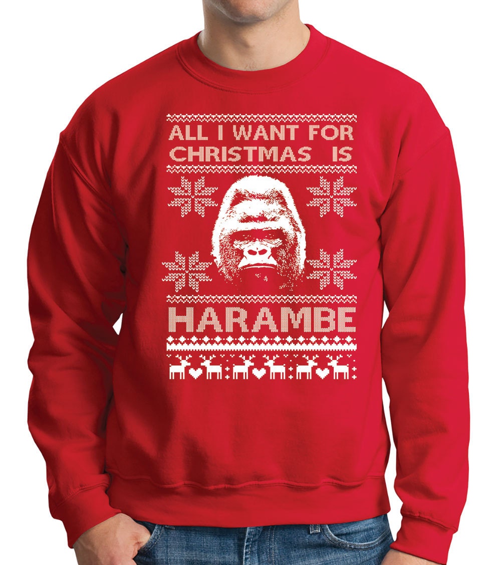 Harambe Ugly Christmas Sweater Harambe Ugly Christmas Sweater