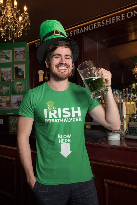 St Patricks Day Shamrock Irish Breathalyzer Blow Here Funny T-Shirt St Patricks Day Shamrock Irish Breathalyzer Blow Here Funny T-Shirt