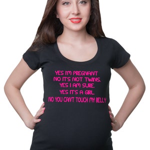 Pregnancy T-shirt Funny Maternity Top Pregnancy Rules T-shirt image 1