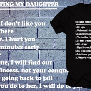 Gift for Father T shirt Rules for Dating My Daughter T shirt Perfect Gift For Father Gift for Daddy Dad