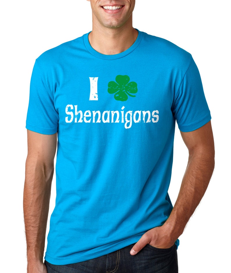 Saint Patrick's Day T-Shirt I Love Shenanigans Funny Tee | Etsy