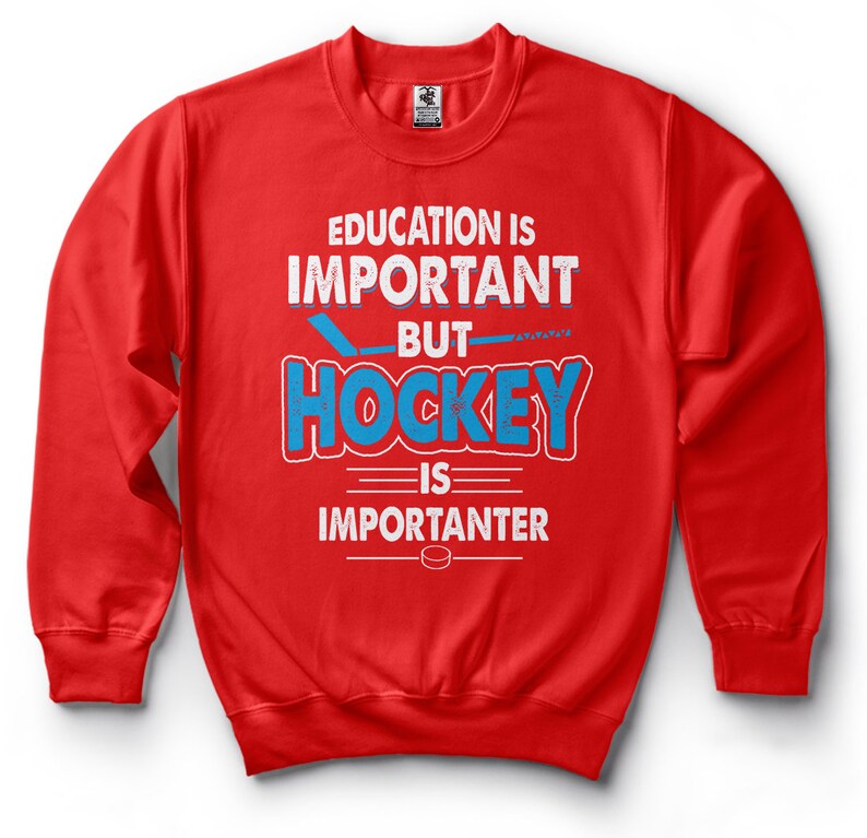 Hockey Sweatshirt Funny Hockey Player Cool Fleece Sweater Etsy