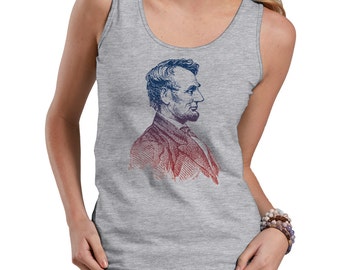 Abraham lincoln womens Tank top Independence Day 4th of July US president 5 Dollar bill abraham lincoln