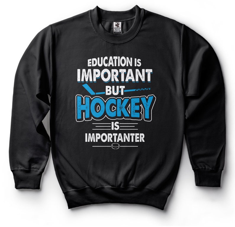 Hockey Sweatshirt Funny Hockey Player Cool Fleece Sweater Etsy