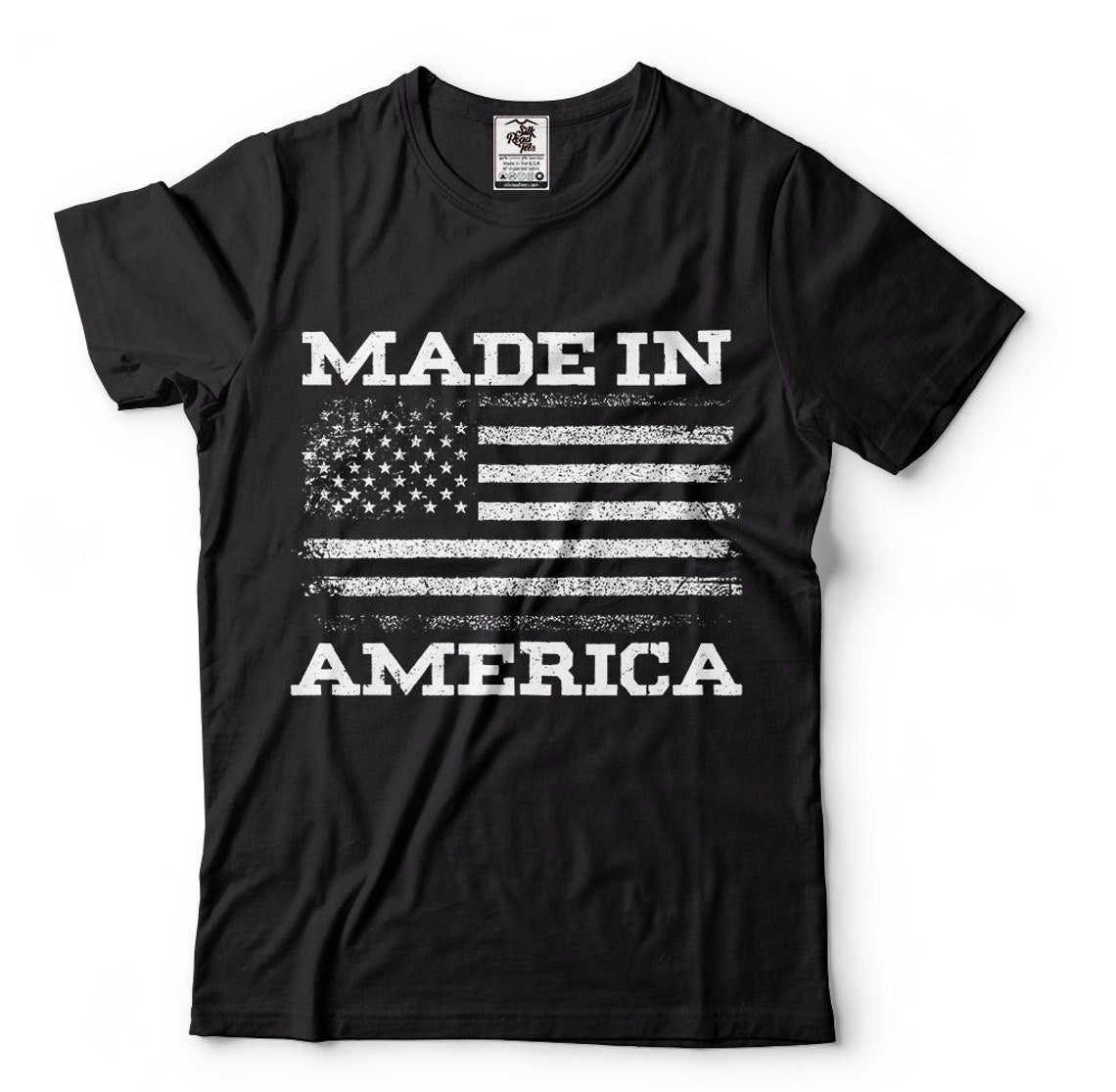 Made in America Tshirt US Flag Patriotic Proud American Etsy