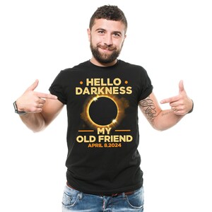 Totale Sonnenfinsternis Hallo Dunkelheit 2024 Shirt, 8. April 2024, USA Karte Shirt, Pfad der Totalität T-Shirt, Frühling Amerika Eclipse Souvenir Geschenk