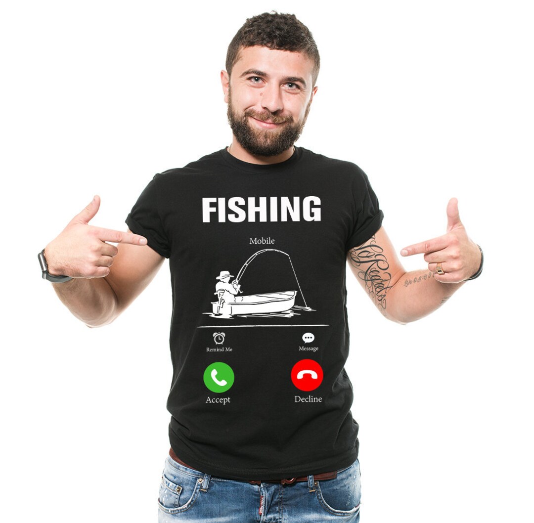Fishing Tshirt Funny Fishing is Calling Fishing Apparel Tshirt Etsy