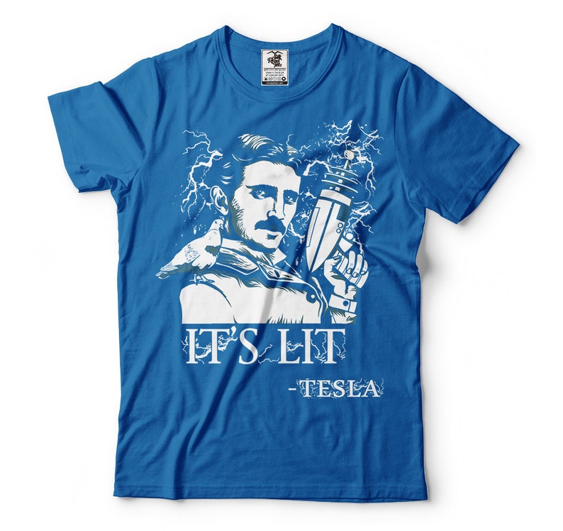 Tesla Tshirt Nikola Tesla Funny Electricity Electrician Etsy