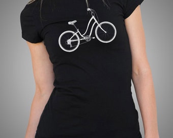 Bicycle Womens Top Bike Tees  Bicycle T Shirt Bike T shirt