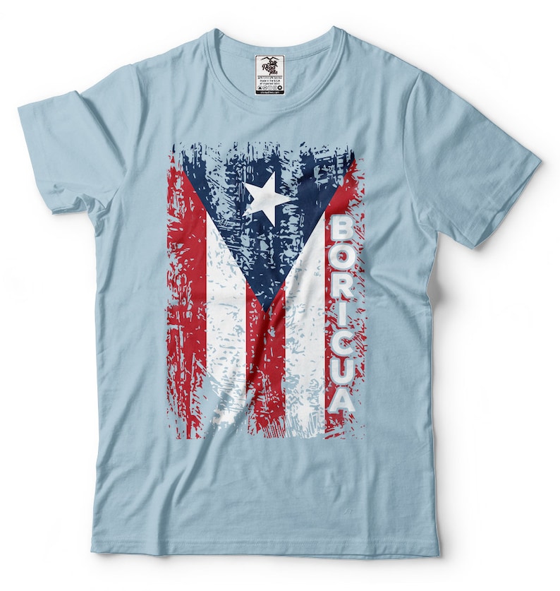 Camiseta Bandera de Puerto Rico Orgullosa PR Puerto Rico Día Etsy España