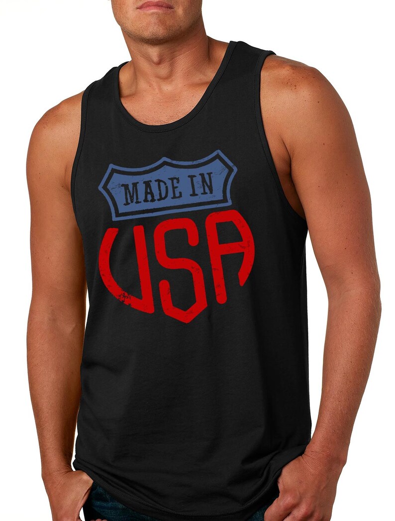 USA Tank Top Made in USA 4th July Independence Day Tank Top Etsy