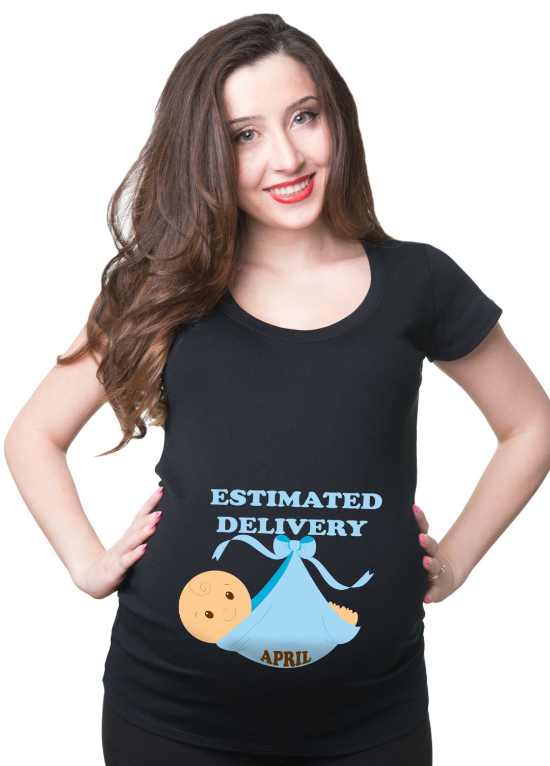 Estimated Delivery Due Date T Shirt Pregnancy Shirt Gift for Etsy