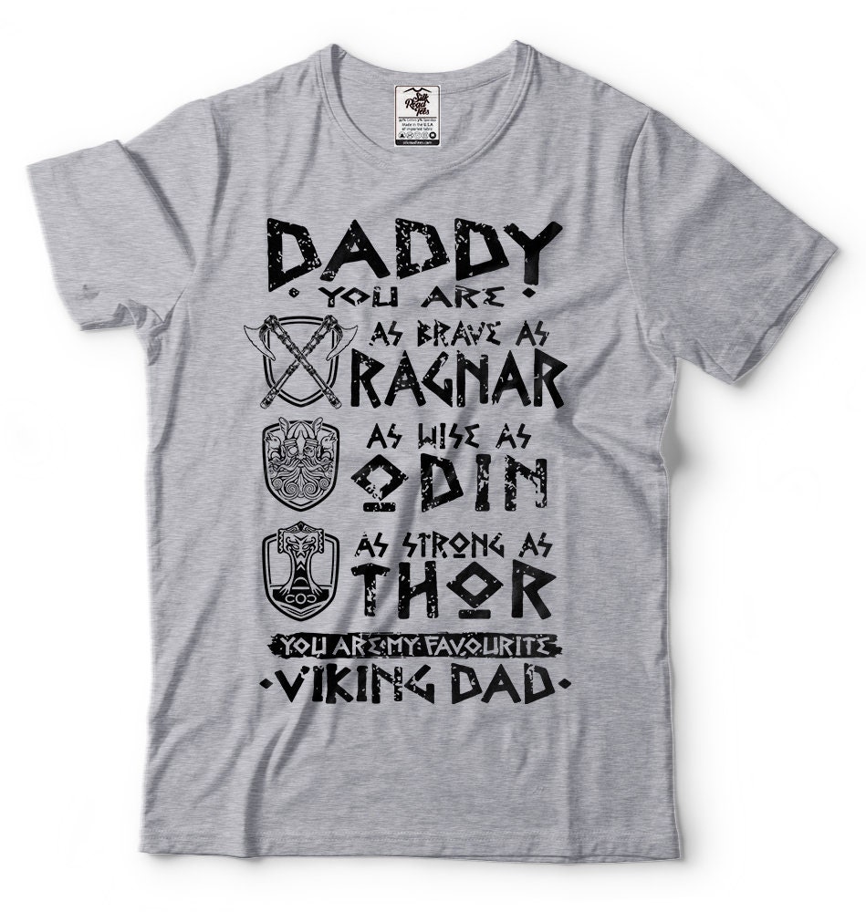 Viking Dad T-shirt Funny Viking Valknut Thor Odin Father's - Etsy