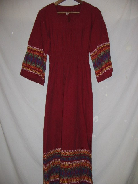 Maroon Mexican Dress