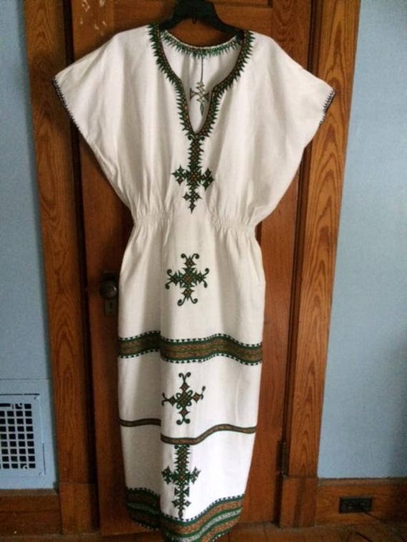 Ethnic Tribal Caftan Maxi Dress 70's